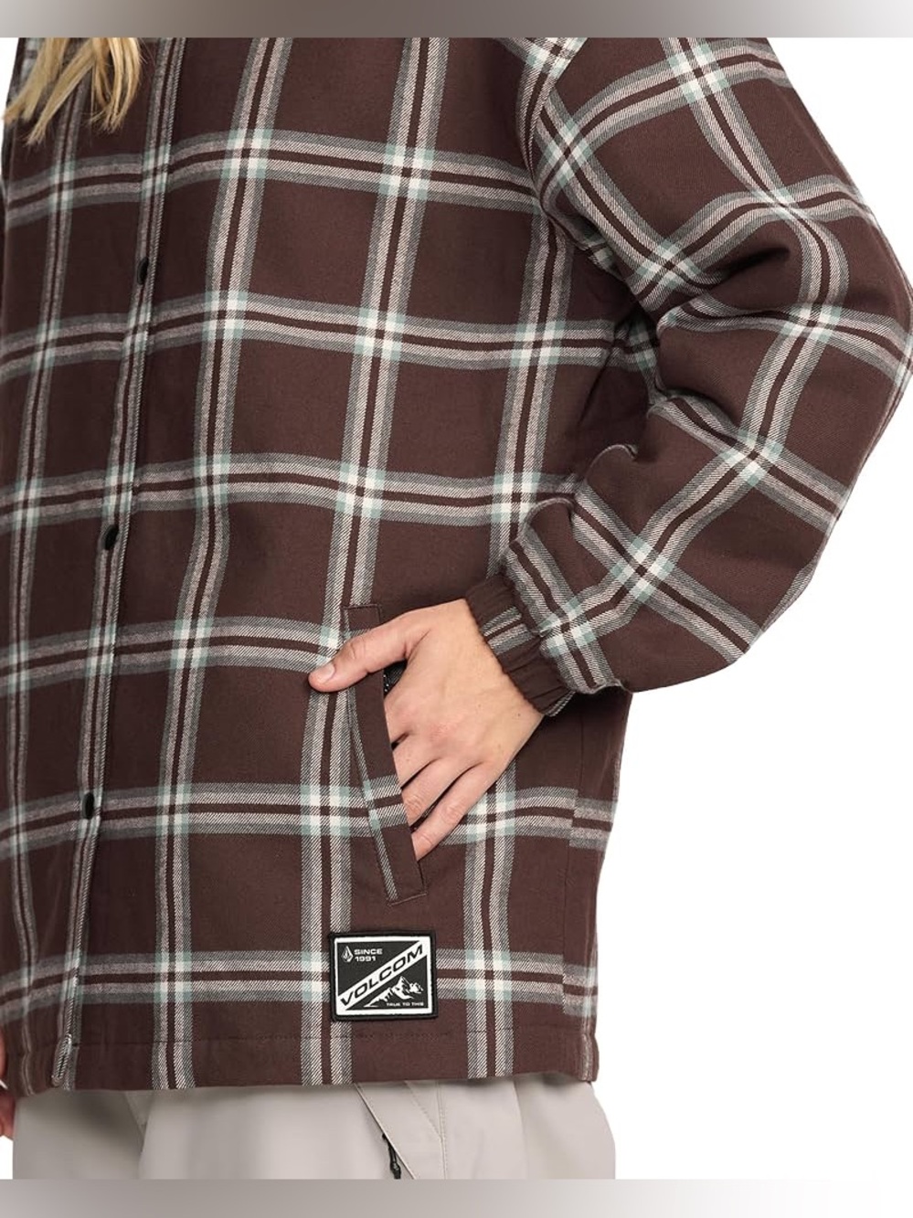 Volcom Insulated Riding Flannel Jacket Size Small - Picture 3 of 6